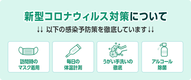 新型コロナウィルス対策について
